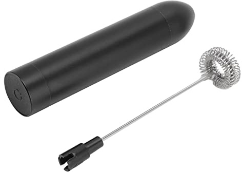 Respicefinem Espumador de leche eléctrico de mano de acero inoxidable ABS multifunción portátil mini espumador de leche para cocina