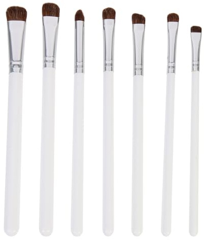 SHOWERORO Pinceles para Sombras de Ojos Materiales Seguros y Livianos Mango de Madera Set de 7 Adecuado para Profesionales y Principiantes