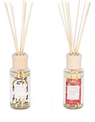 levandeo 2er Set Raumduft 2X 100ml Sandelholz Vanille Holzstäbchen Lufterfrischer Raumerfrischer