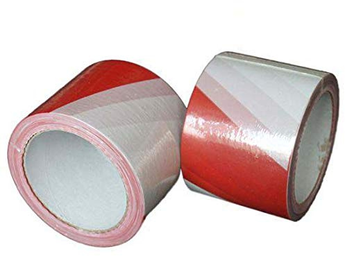 50m x 50mm Absperrband Flatterband Baustellen Warnband Gefahrenstellen Markierband in Rot-Weiß