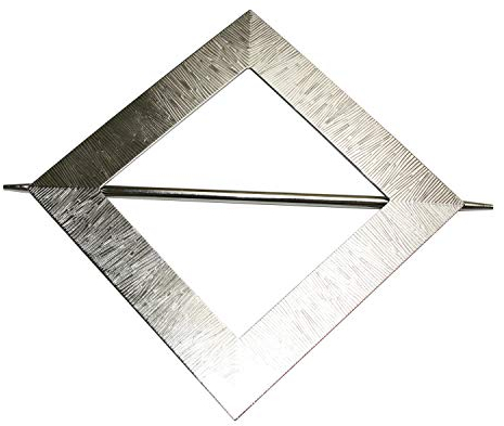 Gardinia Fermaglio Uranus con Asta, Decorazione e Ferma Tende e Tessuti, Dimensione Esterna Ø 14,5 cm, Metallo, Aspetto Acciaio Inox