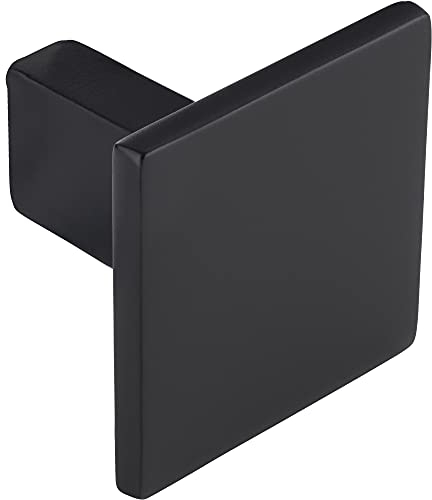 Gedotec Pomo mueble diseño vintage negro pomo armario antiguo - falda | pomo puerta metal cuadrado Ø 30 mm para armarios & cocina | 1 pieza - con tornillos