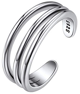 ChicSilver 925 Silber Damen Zehenring Minimalisitischer Linie Fußring mit Geschenkebox für Mama Freundin Ehefrau