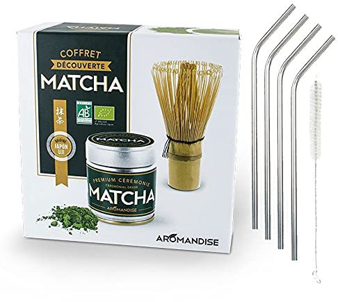 Coffret Découverte du thé Matcha + 4 pailles en inox