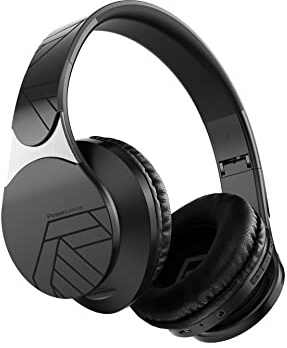 PowerLocus Bluetooth Headphones Over Ear, 40H Playtime Wireless Headphones, 4 EQ Music Modes, Headphones with Mic, Micro SD/TF, FM Radio, Foldable Lightweight Headphones for PC/Cell Phones/Travel