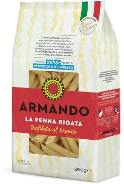 ARMANDO La Penna Rigata, Pasta di Semola di Grano Duro, 12x500g | Trafilata al Bronzo, Grano 100% Italiano di Filiera, Totale 6 kg