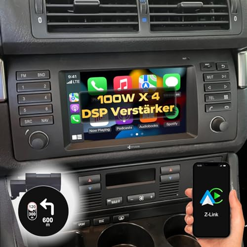 DYNAVIN Android Autoradio Navi für BMW X5 E53 1999-2006, 7 Zoll OEM Radio mit Wireless Carplay und Android Auto | Head-up Display | Inkl. DAB+: D9-E53 Premium Flex