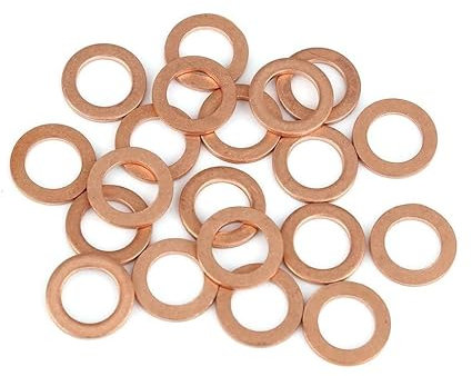 MACHSWON 30 Stück M10 Kupferscheiben, Flachring, Ölablassschraube, Öldichtung, Dichtung, Unterlegscheiben (M10 x 16 x 1,5)