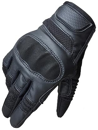 VOIV Guantes de piel sintética para motocicleta, equipo de protección, guantes de motociclismo de carreras