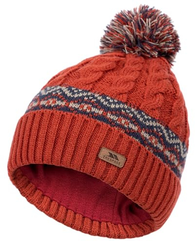 Trespass Mens Beanie Hat, Fleece Lined with Pom Pom Andrews
