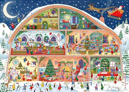 Ravensburger - Puzzle Il Laboratorio di Babbo Natale |1000 Pezzi | Puzzle Adulti E Famiglie | Dimensione 70x50 cm | Regalo Adulti | Regali Natale