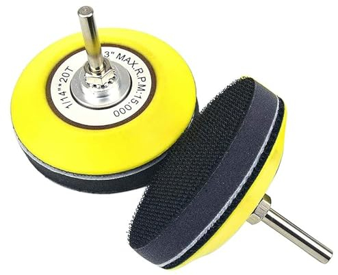 Treki 2PCS Platos de Lijado 75mm Almohadilla de Respaldo de Disco de Lijado con Gancho y Bucle Discos Lija de Autoadhesivo Discos Hook and Loop para Máquinas de Perforación Lijadoras