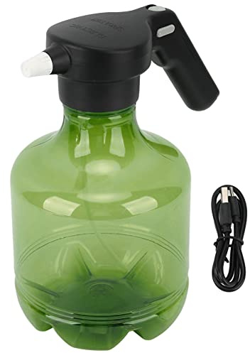 Tyenaza Pulverizador Eléctrico Recargable 3L, Planta de Botella de Spray Eléctrica, Botella Rociadora de Limpieza a Alta Presión para Lavar Autos, Regar Plantas y Desinfectar, 29x16,5 cm(Verde)