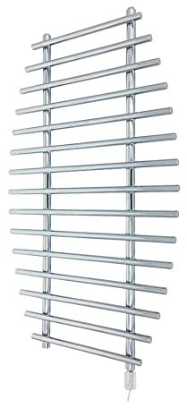 NWT Direct Barmouth Chrome Designer Electric Towel Rail Radiator Pre-Filled 700mm (w) x 1200mm (h) Thermostatic 300w