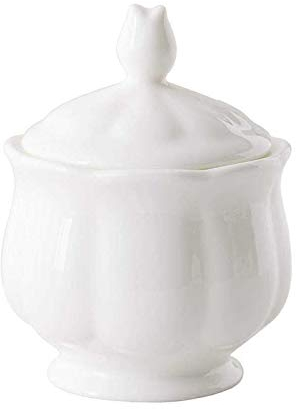 FQCXCKJ Sucrier rétro avec couvercle, Cube de café, Pot à sucre, thé domestique, sucre granulé blanc, sucrier en céramique, cylindre créatif