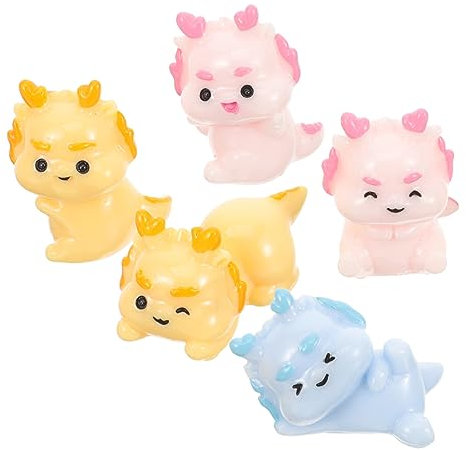 Gogogmee Niedliche Cartoon-Figuren Harz-drachenfigur Drachen-Dekorationen Garten-Drachen-Statue Für Die Außendekoration Zufällige Farbe