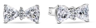 Pandora Timeless Funkelnde Schleife Ohrringe aus Sterling Silber mit Zirkonia, 293506C01