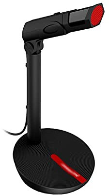 Microphone d'enregistrement Vocal pour Studio de Chant PC 3,5 mm pour Ordinateur, Interrupteur de réglage du Volume, Micro Professionnel Flexible Rotatif (Style 1)