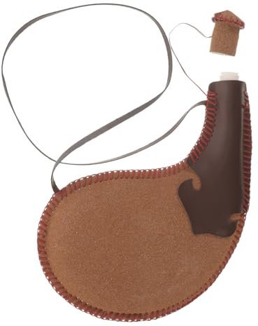 Cabilock 4 Stück Alter Wasserbeutel Weinkrug Weinflasche Weinbehälter traditionelle Tasche Wasserschlauch wassercontainer water container wasserflaschen Wein-Bota-Tasche Weinbeutel Leder