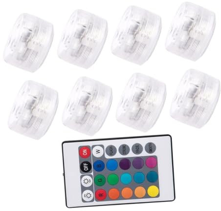CAXUSD Poolbeleuchtung Solar RGB-tauchlichter Mit Fernbedienung Für Teichbrunnen Und Pools Tauch-led-licht Bis 16 Stunden Beleuchtung