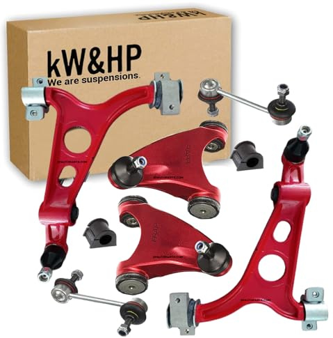 KIT BRACCETTI OSCILLANTI RINFORZATI TRAPEZI INFERIORI + SUPERIORI RINFORZATI + BIELLETTE ASTA PUNTONE + GOMMINI BARRA COMPATIBILE CON TUTTI I MODELLI DI ALFA 147 156 GT