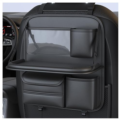 VODHXA Car Organiser Car Seat Organiser for Toyota C-HR RAV4 Highlander 4Runner Land Cruiser Sequoia, BackSeat Protector Multifunctional Waterproof Car Back Seat Organiser with Folding Table