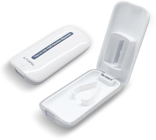 Cortador de Pastillas,Cortador y Partidor de Pastillas Portátil con Cuchilla Divisor De Pastillas para Píldoras Pequeñas y Grandes para Viajes y Mascotas, Uso Diario(Blanco)