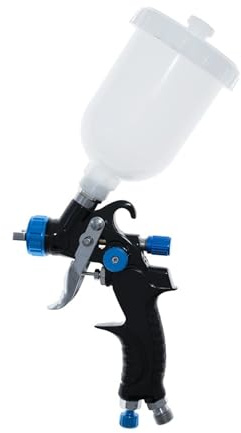 Pistola a Spruzzo, Mini pistola a spruzzo ad aria compressa for verniciatura auto, pistola a spruzzo for vernice con serbatoio di miscelazione da 400 cc e adattatore HVLP