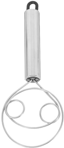 Healifty Batidor de Resorte Doble de Acero Inoxidable 27 Cm, Batidor de Huevos Manual para Repostería y Cocina, Herramienta Resistente y Fácil de Limpiar, Utensilio Versátil para Mezclar