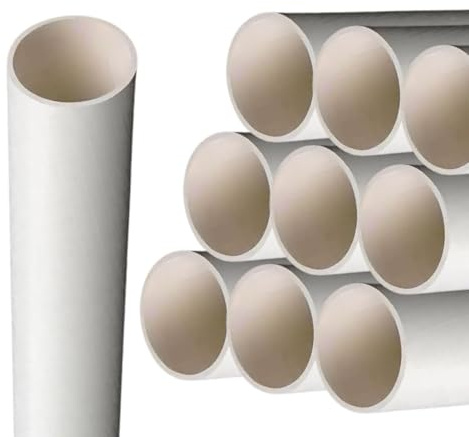 20 Metri Tubo Rigido Bianco In PVC Diametro 25mm, Passacavi a Parete per Cavi Elettrici, 10 Pezzi da 2 Metri (D25mm)