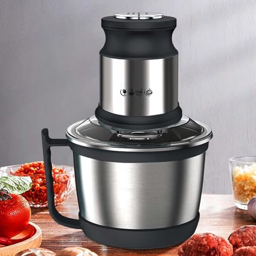 BoluDukNN Picadora De Carne, Picadora De Carne Eléctrica De 3 litros, Diseño De Mango Humanizado, 2 Engranajes Ajustables Rápido/Lento, para Carne, Verduras, Chile, Cebolla, 800w