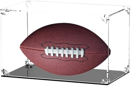 Vetrina in acrilico a forma di pallone da calcio, a grandezza naturale, montabile, protezione UV, scatole da esposizione autografate, per fan collezionisti, adolescenti, familiari e amici