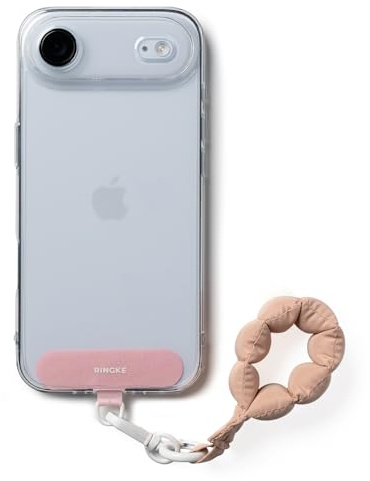 Ringke Dragonne Courte Holder Link Puffer Finger Strap Bracelet Smartphone Confortable et Sécurisé pour Téléphone Appareil Photo Clés Accessoire Main Libre Durable