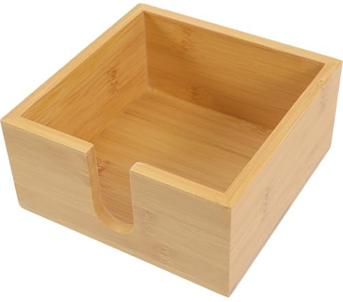 Toyvian Servilletero de Madera Maciza Dispensador de Servilletas de Papel de Tamaño Compacto Soporte para Pañuelos de Mesa Diseño Resistente y Reutilizable para Cocina y Comedor