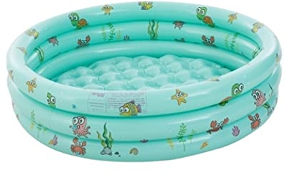 Piscina da giardino, Piscina Gonfiabile 3 Anello Rotonda Verde 130x35cm