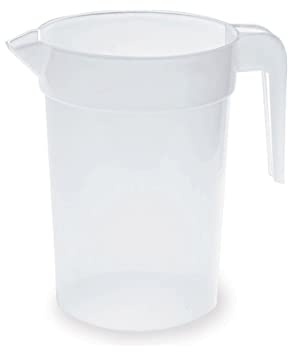 Jarra de plastico duro, reutilizable, reciclable pack 120 unidades Plastico (PP) translucido muy resistente para cerveza, vino, fiestas, eventos, hosteleria