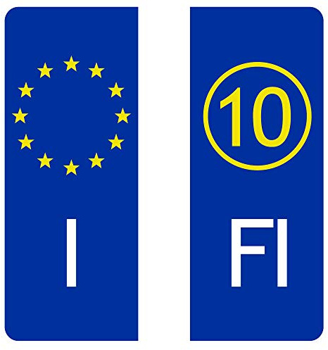 ETIKIDS - Kit 4 Adesivi Personalizzati per Targhe Anteriori e Posteriori, Etichette Viniliche Resistenti e Durevoli, Dimensioni 100x40 mm, Facile Posizionamento, Colore TARGA, Materiale Vinile