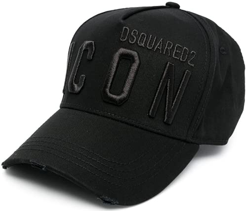 DSQUARED2 Icon Baseballcap Logo Cap Kappe Basebalkappe Hat Black