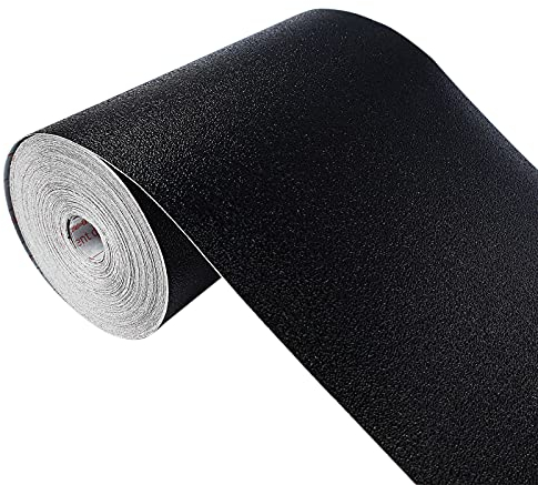 Ladekanten Schwellerschutz Tuningfolie Auto-Folie Motorrad Lackschutzfolie Türschwellerschutz B Säulen Verkleidung Extrastark PKW Schwarz Matt Geprägt Strukturiert 11x100 cm Auto Lackschutz