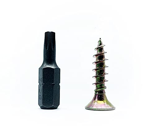 DOJA Barcelona | Spanplattenschrauben mit Torx Bit | 100 Holzschrauben Senkkopf 5x30mm + 1 T20 | Holzbauschraube Stahl Verzinkt | Senkkopfschrauben Vollgewinde+Spitze | Spannplattenschrauben Flachkopf