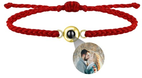 Personalisiertes Foto-Armband Mit Bild Im Stein - Ich Liebe Dich in 100 Sprachen - Cicret Kugel Projektion für Herren Damen - Weihnachten Freundschaft Denkmal Geschenk