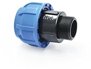 PP-Fitting Qualitäts Produkt MEGA Auswahl alle größen von Verschraubung für PE-Rohr Klemmverbinder Trinkwasser Winkel (Übergang AG, 20 - (1/2))