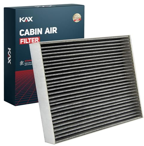 KAX Cabin Air Filter with Activated Carbon, CF11775 Replacement for Fusion 2013-2020, Edge 2015-2023, MKZ 2013-2020, Nautilus 2019-2023, Continental 2017-2020