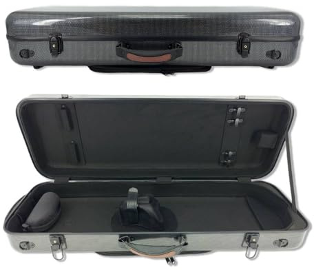 WUQIMUSC 16 inch Viola Case Durable Carbon Fiber Composite Oblong Viola Box fit For 15-17inch Adjustable, Viola case Lightweight, 2.5 kg