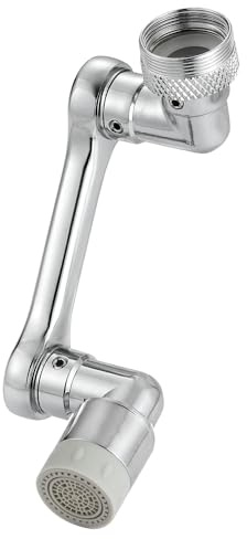 1080° Swivel Tap Aerator, Universal Rotating Faucet Extender Adapter Extension Tap Attachment with Filter for Kitchen Bathroom Sink (2 Modes)