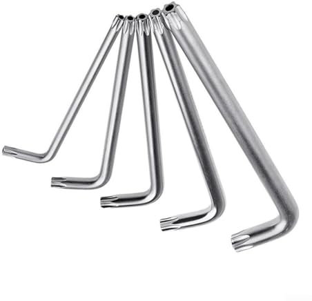 Lot de 5 tournevis Torx en alliage d'acier à double extrémité 2 voies avec trous (5 pièces T30)