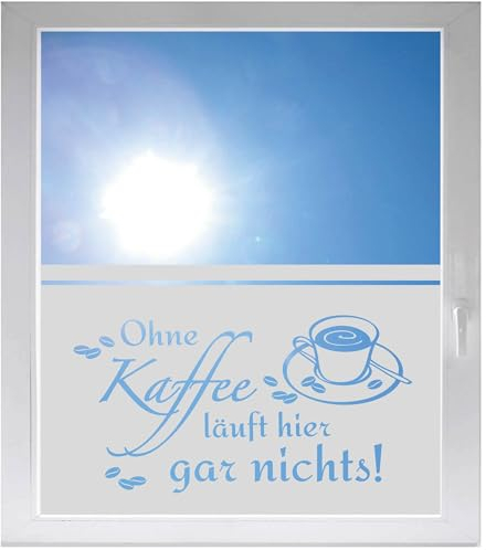 INDIGOS UG - Kaffee - ab 800x500 mm - Glasdekorfolie Silber fein satiniert - Blickdicht - Folie Duschkabine - Bad - Fensterfolie - selbstklebend - Dusche Sichtschutzfolie - individuelle Breite - matt