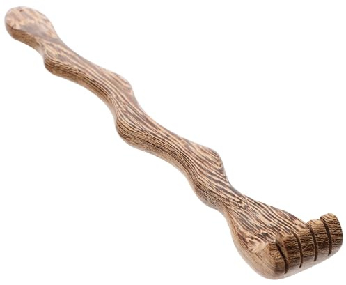 Anneome Rückenkratzer aus Holz Rückenmassagegerät in Schlangenform Körperkratzer für Erwachsene Hilfsmittel gegen Rückenjucken mit Langem Griff