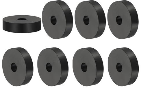 PATIKIL 8 Pièces Entretoise en Caoutchouc 10mm ID X 40 OD X 10mm T | Polyvalente, Rondelles D'Isolation Anti-Vibrations en Néoprène pour Boulons Hvac Accessoires de Voiture
