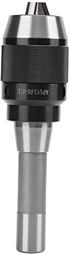 Keyless Drill Chuck,Integral Drill Chuck 1-13mm 40Cr 40HB Lathe Drill Chuck with Straight Shank Lathe Hardware Accessories APU13‑R8‑M12 0.08mm Accuracy for Milling Machine